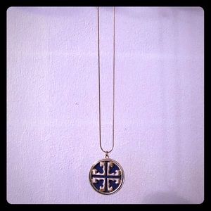 Mid length navy blue and gold